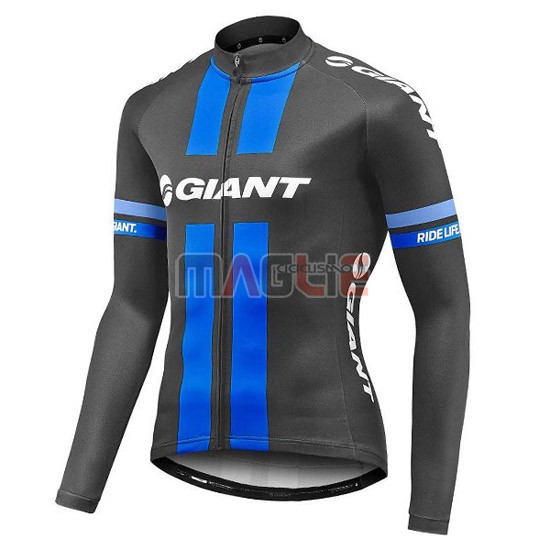 Maglia Giant manica lunga 2016 nero e blu